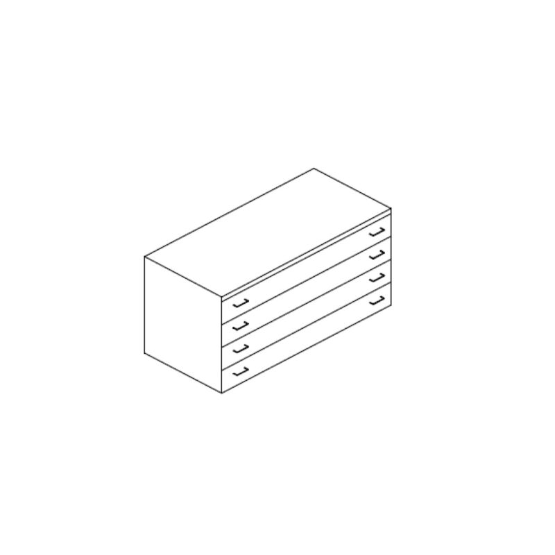 GB Medicali - Parete Tecnica Attrezzata - Modulo cassettiera